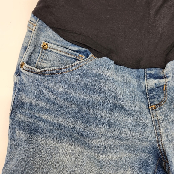 Sonoma Maternity Straight Leg Jeans Size 10 Medium Wash w/ Factory Fading - Picture 5 of 8